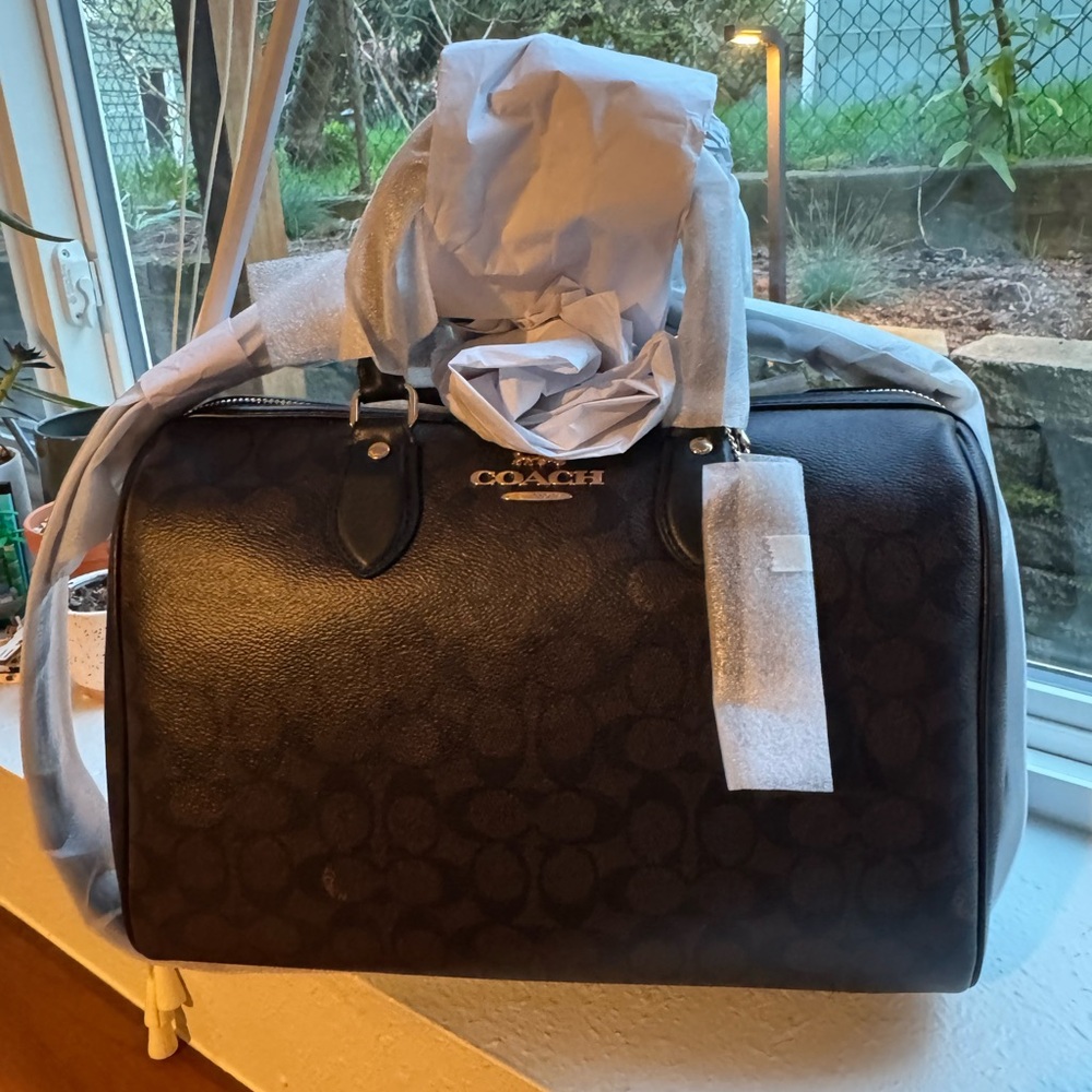 Coach - Rowan Large Satchel in Signature Canvas - NWT + protective covers